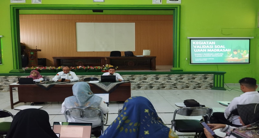 MAN 2 Bandar Lampung Gelar Validasi Soal Ujian Madrasah Tahun Pelajaran 2025/2026