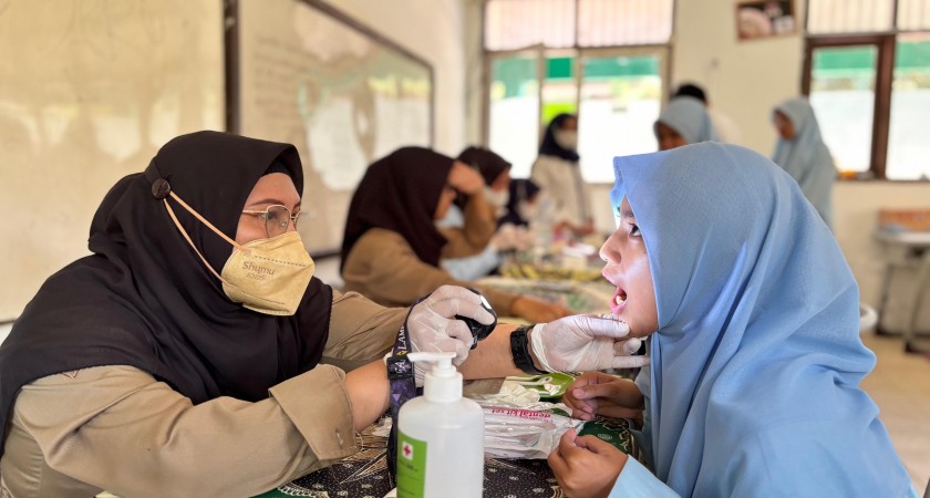 Siswa Kelas X MAN 2 Bandar Lampung Ikuti Cek Kesehatan Gratis Bersama Puskesmas Sukaraja